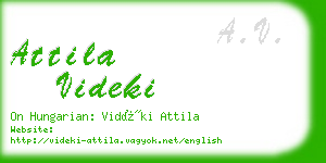 attila videki business card